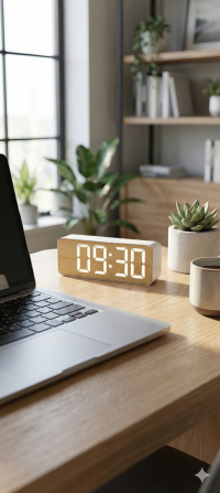 ساعت رومیزی دیجیتال طرح چوب