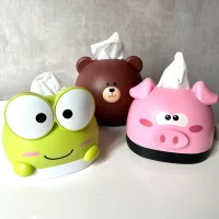 جا دستمال کاغذی قورباغه سبز فانتزی