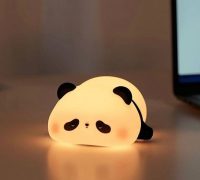چراغ خواب سیلیکونی پاندا خسته | شارژی و لمسی