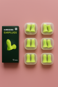 گوش‌گیر خواب ضد نویز شیائومی مدل Anti-noise Earplugs با ۵ جفت سبز در جعبه شفاف